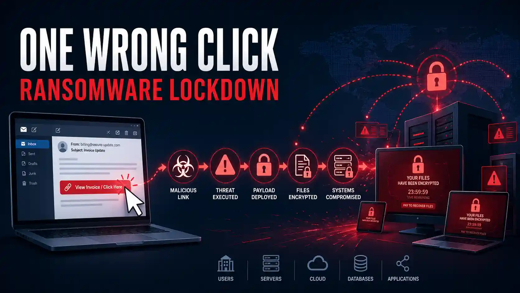 How a single wrong click leads to a total ransomware lockdown